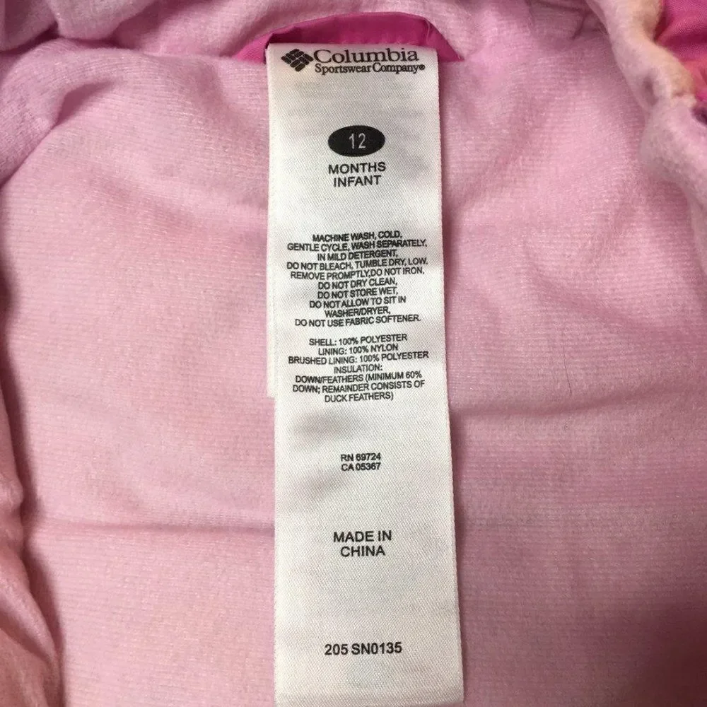 Columbia snowsuit size 12 m